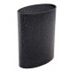 Peiliu stovas, elepso formos 21,8cm juodas su taškiukais
