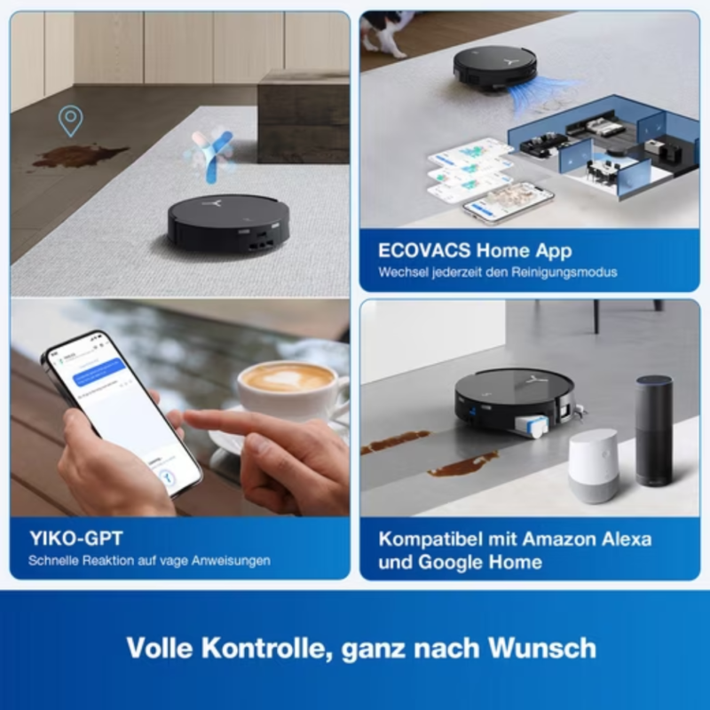 Dulkių siurblys robotas ECOVACS DEEBOT X8 OMNI juodas