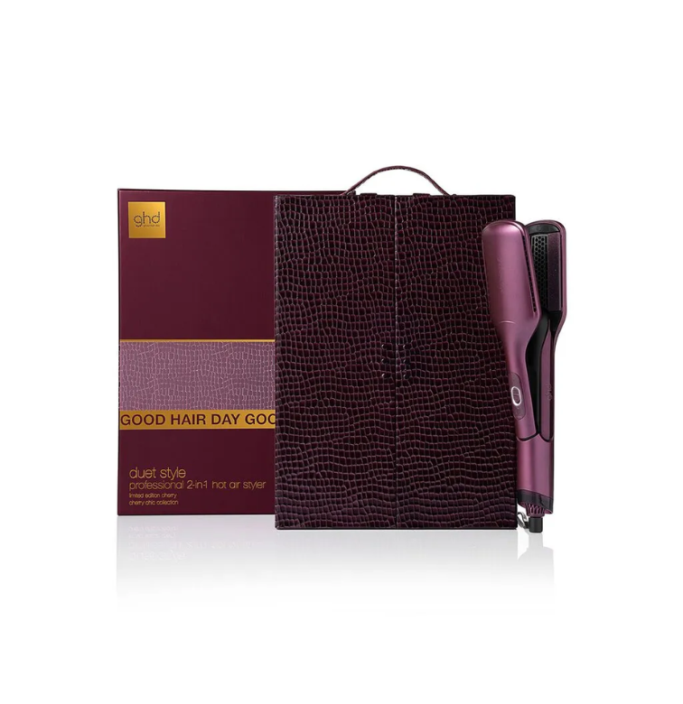 ghd „Cherry Chic“ riboto leidimo dovanų rinkinys - 2in1 karšto oro plaukų formavimo įrankis