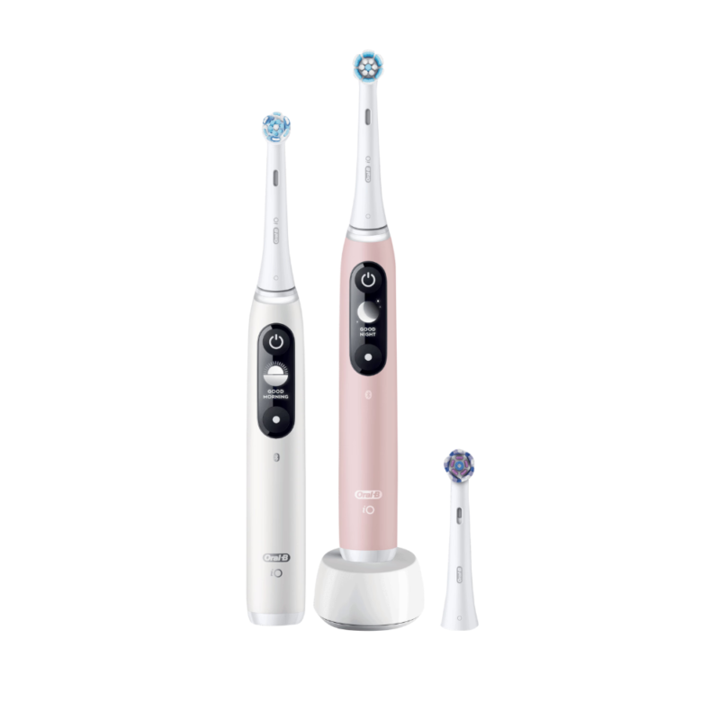 Elektrinių dantų šepetėlių rinkinys Oral-B iO Series 6N Double Pack White + Pink