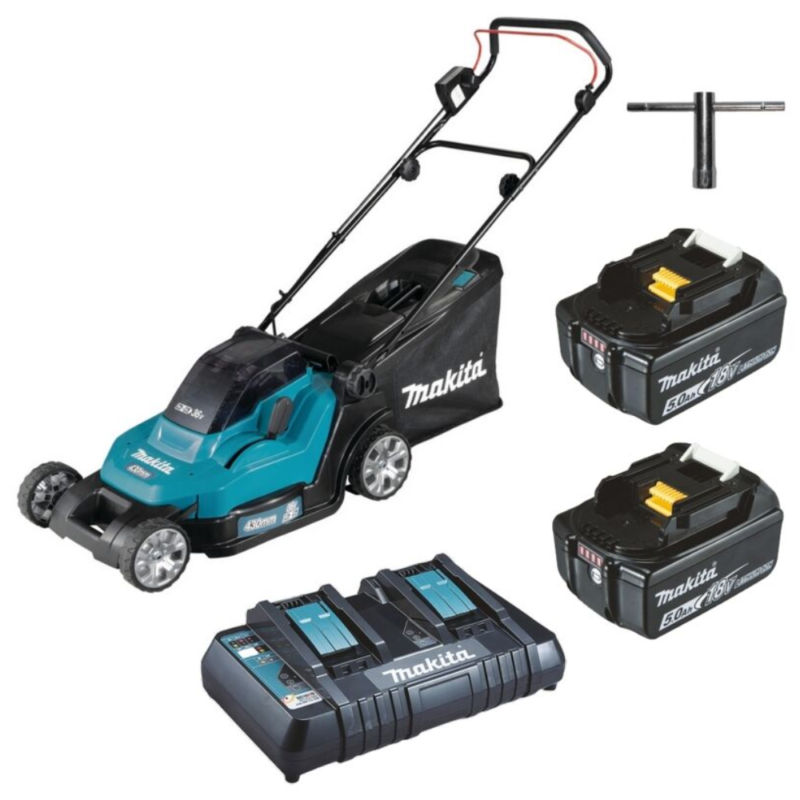 Akumuliatorinė vejapjovė Makita DLM432PT2, 43 cm 2 Akumuliatorinė vejapjovė Makita DLM432PT2, 43 cm
