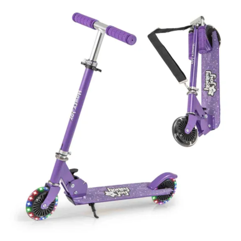 COSTWAY paspirtukas su LED violetinis