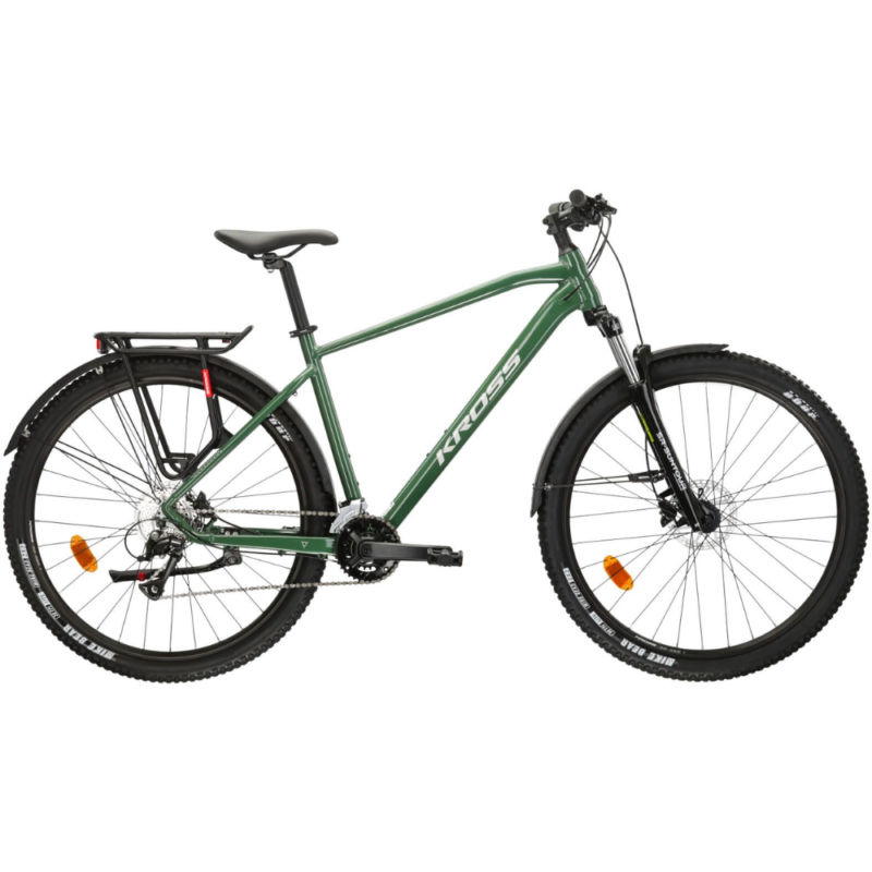 Kalnų dviratis KROSS MTB Hexagon 4.0 27.5, žalias 1 Kalnų dviratis KROSS MTB Hexagon 4.0 27.5", žalias