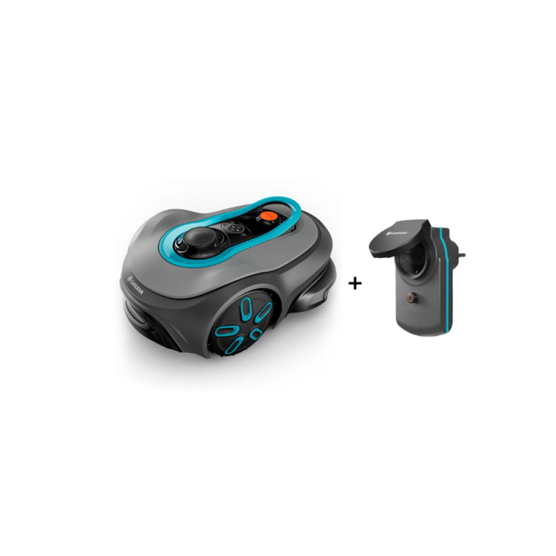 Robotas vejapjovė Gardena smart SILENO free 800 m² su garažu ir išmaniuoju kištuku
